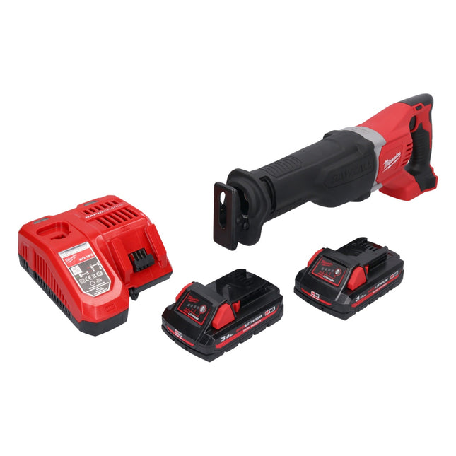 Milwaukee M18 BSX-302 Scie sabre sans fil Recipro 18 V + 2x batterie 3,0 Ah + chargeur
