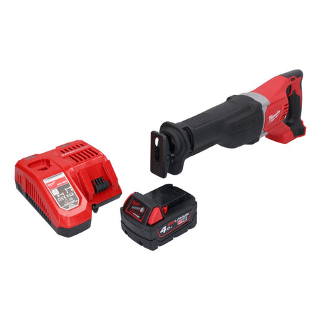 Milwaukee M18 BSX-401 Scie sabre sans fil 18V + 1x Batterie 4,0 Ah + Chargeur