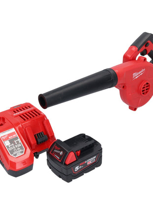 Soplador a batería Milwaukee M18 BBL-501 18 V + 1x batería 5,0 Ah + cargador