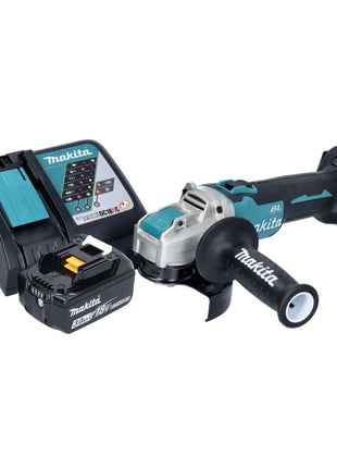 Makita DGA 521 RF1X1 akumulatorowa szlifierka kątowa 18 V 125 mm X-LOCK bezszczotkowa + 1x akumulator 3,0 Ah + ładowarka