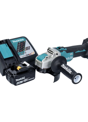 Makita DGA 521 RM1X1 Akku Winkelschleifer 18 V 125 mm X-LOCK Brushless + 1x Akku 4,0 Ah + Ladegerät