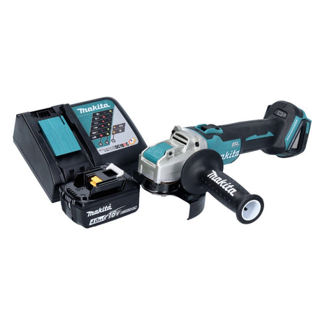 Makita DGA 521 RM1X1 Akku Winkelschleifer 18 V 125 mm X-LOCK Brushless + 1x Akku 4,0 Ah + Ladegerät