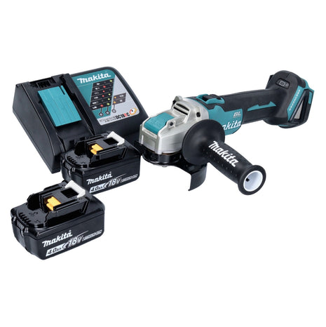 Makita DGA 521 RMX1 Meuleuse d'angle sans fil 18 V 125 mm X-LOCK Brushless + 2x batterie 4,0 Ah + chargeur