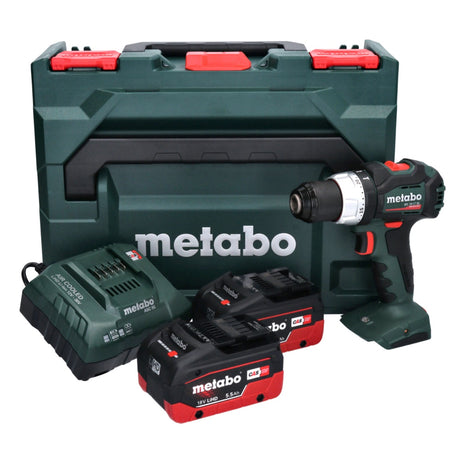 Metabo BS 18 LT BL Perceuse-visseuse sans fil 18 V 75 Nm brushless + 2x Batterie 5,5 Ah + Chargeur + metaBOX