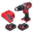Perceuse à percussion sans fil Milwaukee M18 BPD 18 V 60 Nm + 2x batteries 2,0 Ah + chargeur