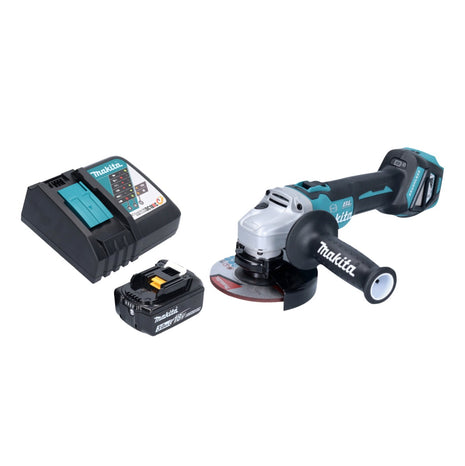 Amoladora angular a batería Makita DGA 513 RF1 18 V 125 mm sin escobillas + 1x batería 3,0 Ah + cargador