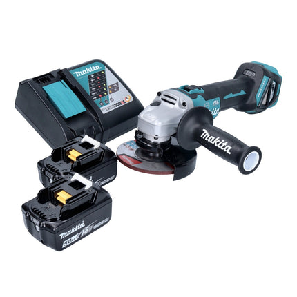 Makita DGA 513 RT Meuleuse d'angle sans fil 18 V 125 mm Brushless + 2x batterie 5,0 Ah + chargeur