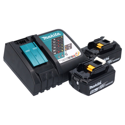Makita DGA 513 RT Meuleuse d'angle sans fil 18 V 125 mm Brushless + 2x batterie 5,0 Ah + chargeur