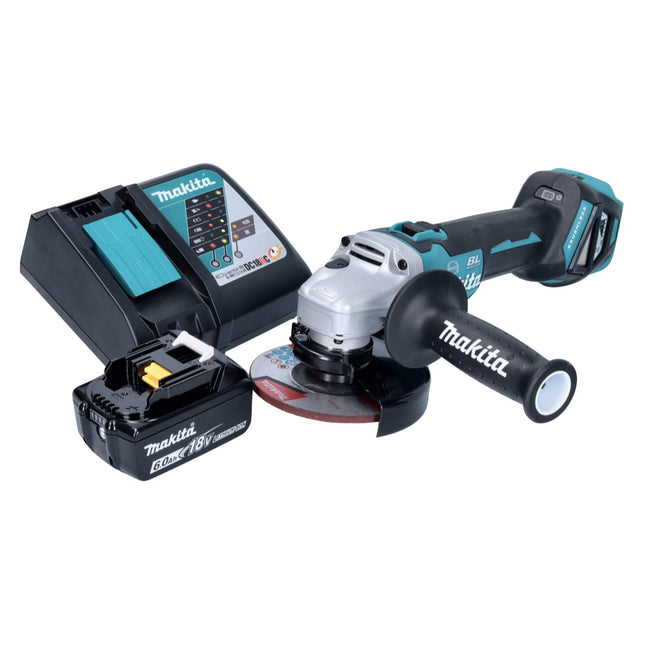 Makita DGA 513 RG1 Meuleuse d'angle sans fil 18 V 125 mm Brushless + 1x batterie 6,0 Ah + chargeur
