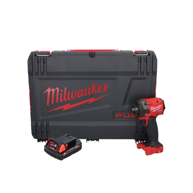 Milwaukee M18 FIW2F38-201X Visseuse à choc sans fil 339 Nm 3/8 " 18V Brushless + 1x Batterie 2,0 Ah + Coffret HD Box - sans chargeur