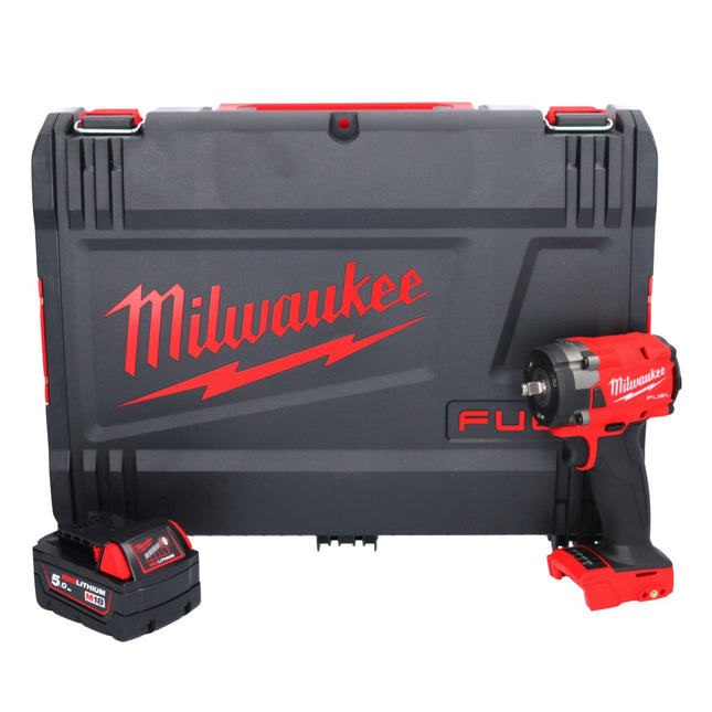 Milwaukee M18 FIW2F38-501X Clé à choc sans fil 18 V 339 Nm 3/8 " Brushless + 1x batterie 5,0 Ah + HD Box - sans chargeur
