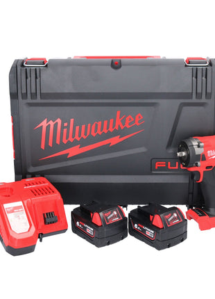 Clé à chocs sans fil Milwaukee M18 FIW2F38-602X 18 V 339 Nm 3/8" brushless + 2x batterie 6,0 Ah + chargeur + boîtier HD