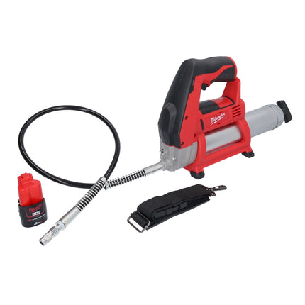 Milwaukee M12 GG-301 Pompe à graisse sans fil 12 V 562 bar + 1x batterie 3,0 Ah - sans chargeur