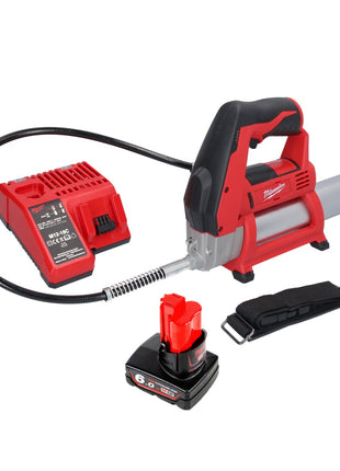 Milwaukee Milwaukee M12 GG-601C Batterie pompe à graisse 12 V 562 bar + 1x batterie 6,0 Ah + chargeur