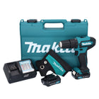 Makita HP 333 DWAE Akku Schlagbohrschrauber 12 V 30 Nm + 2x Akku 2,0 Ah + Ladegerät + Holster + Koffer - Toolbrothers