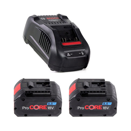 Bosch Starter-Set Professional 18V : 2x Batteries ProCORE 8,0 Ah + Chargeur GAL 1880 CV (1600A01C4K)