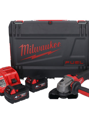 Meuleuse d'angle sur batterie Milwaukee M18 FSAG125X-402X 18 V 125 mm brushless + 2x batteries 4,0 Ah + chargeur + boîtier HD