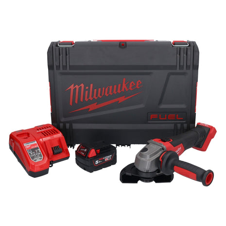 Milwaukee M18 FSAG125X-501X Meuleuse d'angle sans fil 18 V 125 mm Brushless + 1x batterie 5,0 Ah + chargeur + HD Box