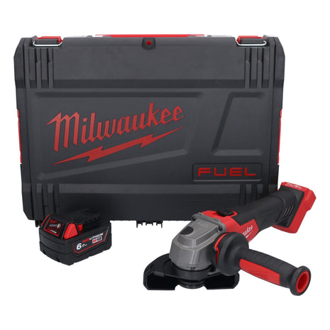 Meuleuse d'angle sur batterie Milwaukee M18 FSAG125X-601X 18 V 125 mm sans balais + 1x batterie 6,0 Ah + boîtier HD - sans chargeur