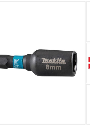 Makita B-66830 Llave de vaso SW8 50 mm 1/4" Impacto Negro