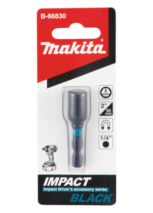 Makita B-66830 Llave de vaso SW8 50 mm 1/4" Impacto Negro