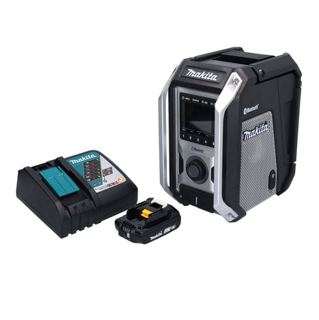 Makita DMR 114 RA1B Radio à batterie 12 V - 18 V Bluetooth IP65 + 1x batterie 2,0 Ah + chargeur