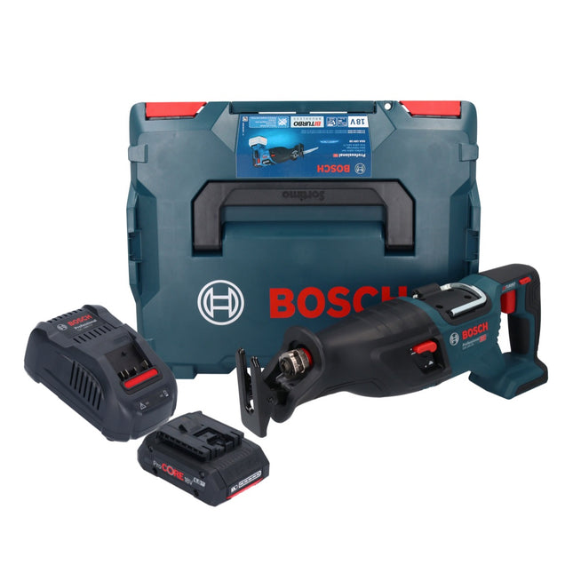 Bosch GSA 18V-28 Scie sabre sans fil 18 V BITURBO Brushless + 1x batterie ProCORE 4,0 Ah + chargeur + L-Boxx