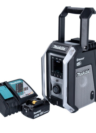 Makita DMR 115 RT1B Akku Baustellenradio 12 V - 18 V Bluetooth DAB+ IP65 Schwarz + 1x Akku 5,0 Ah + Ladegerät - Toolbrothers