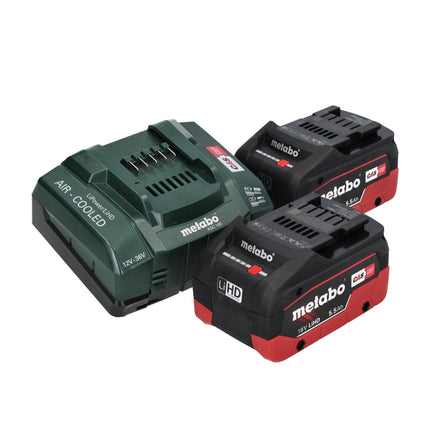 Metabo SSW 18 LTX 800 BL Visseuse à choc sans fil 18 V 800 Nm 1/2" ( 602403660 ) Brushless + 2x batterie 5,5 Ah + chargeur + metaBOX