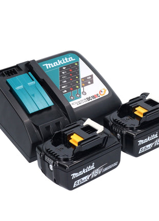 Makita DMR 056 RT Akku Radio 18 V FM DAB+ mit Laterne 360° Taschenlampe IP65 + 2x Akku 5,0 Ah + Ladegerät - Toolbrothers