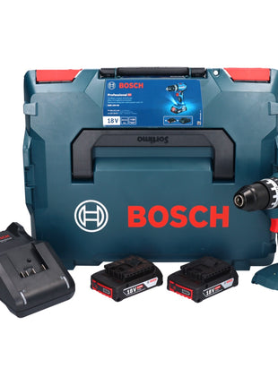 Bosch GSB 18V-45 Akku Schlagbohrschrauber 18 V 45 Nm Brushless + 2x Akku 2,0 Ah + Ladegerät + L-Boxx - Toolbrothers