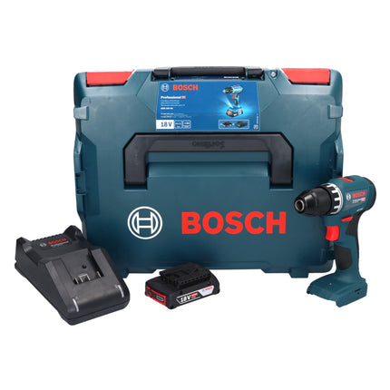 Bosch GSR 18V-45 Perceuse-visseuse sans fil 18 V 45 Nm brushless + 1x Batterie 2,0 Ah + Chargeur + Coffret L-Boxx