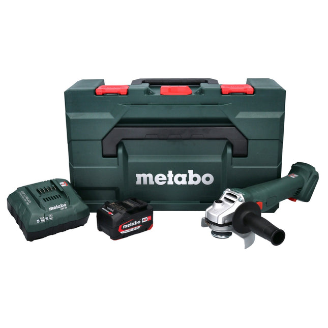 Metabo W 18 L 9-125 Quick Meuleuse d'angle sans fil 18 V 125 mm + 1x batterie 4,0 Ah + chargeur + metaBOX