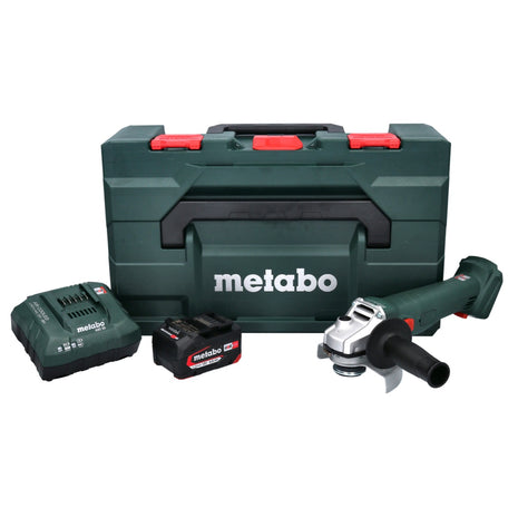 Metabo W 18 L 9-125 Quick Meuleuse d'angle sans fil 18 V 125 mm + 1x batterie 4,0 Ah + chargeur + metaBOX