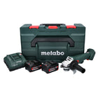 Metabo W 18 L 9-125 Quick Meuleuse d'angle sans fil 18 V 125 mm + 2x batterie 4,0 Ah + chargeur + metaBOX