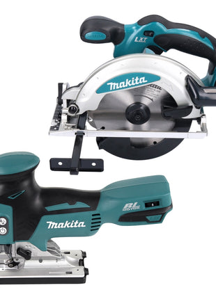 Makita DLX 4163 TX1 kit combinado de baterías 18 V DDF 485 + DJV 181 + DSS 610 + DTD 156 + 2x baterías 5.0 Ah + cargador + bolsa