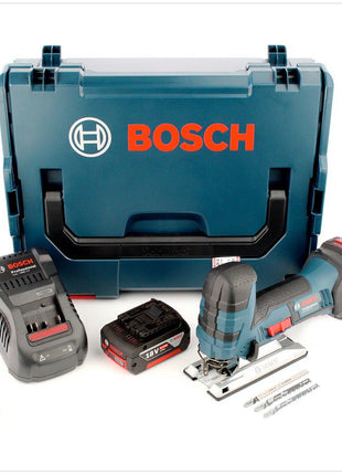 Scie sauteuse sans fil Bosch GST 18V-LI S 18 V 120 mm (06015A5171) + 2x batteries 5,0 Ah + chargeur + L-Boxx