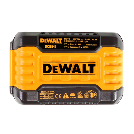 DeWalt DCB 118 X1 FlexVolt 54 V / 18 V Set de démarrage + 1x DCB 547 Batterie 9,0 Ah