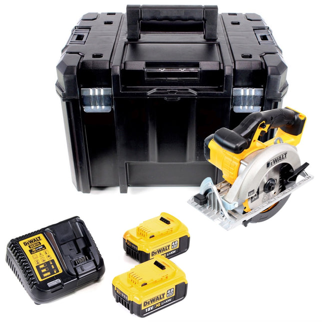 DeWalt DCS 391 M2 Scie circulaire sans fil 18 V 165 mm + 2x batterie 4,0 Ah + chargeur + lame + TSTAK