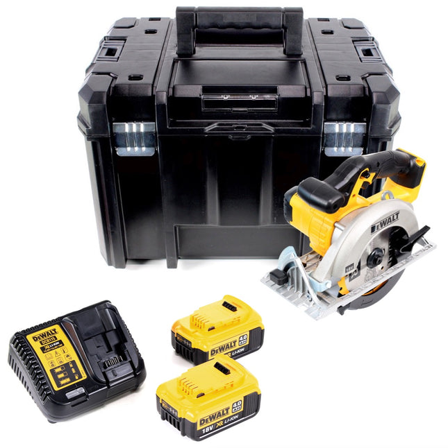 DeWalt DCS 391 M2 Scie circulaire sans fil 18 V 165 mm + 2x batterie 4,0 Ah + chargeur + lame + TSTAK