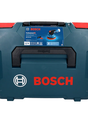 Bosch GEX 12V-125 Professional Ponceuse excentrique sans fil 125 mm 12V Brushless + 50x EXPERT C470 Papiers abrasifs K 120 + Coffret L-Boxx - sans batterie, sans chargeur