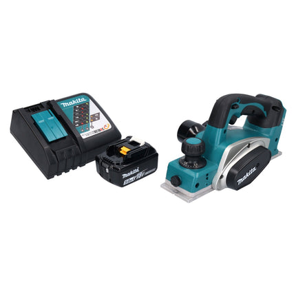 Makita DKP 180 RT1 Rabot sans fil 18 V 82 mm + 1x batterie 5,0 Ah + chargeur