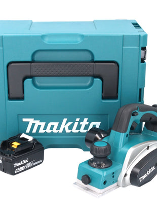 Makita DKP180T1J Rabot sans fil 82mm 18V  + 1x Batterie 5,0Ah + Coffret Makpac - sans chargeur