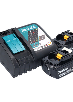 Makita DMR 055 RM Radio sans fil 18 V FM avec lanterne 360 Lampe de poche + 2x batterie 4,0 Ah + chargeur