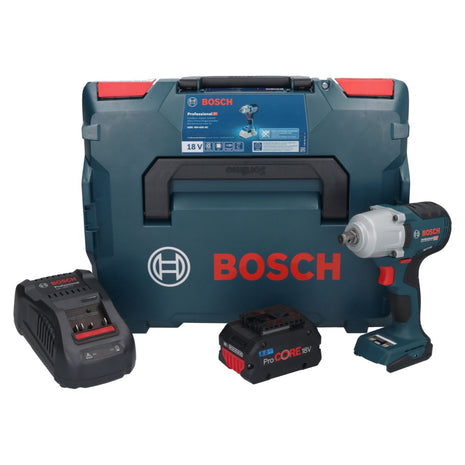 Akumulatorowy klucz udarowy Bosch GDS 18V-450 HC 18 V 450 Nm 1/2" + 1x akumulator ProCORE 8,0 Ah + ładowarka + L-Boxx