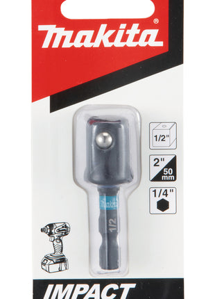 Makita B-66874 Adapter gniazda bitów 50 mm 1/4" sześciokątny - 1/2" kwadratowy