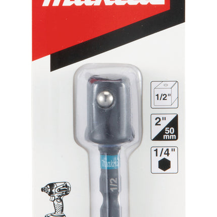 Makita B-66874 Adaptateur de douille à embout 50 mm 1/4'' hexagonal - 1/2'' carré