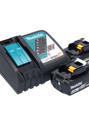 Makita DTM 52 RMJX4 Outil multifonctions sans fil 18 V Starlock Max Brushless + 2x batterie 4,0 Ah + chargeur + kit d'accessoires + Makpac