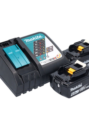 Makita DTM 52 RGJX4 Outil multifonctions sans fil 18 V Starlock Max Brushless + 2x batterie 6,0 Ah + chargeur + kit d'accessoires + Makpac