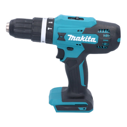 Makita HP 488 DWYJ 18 V Perceuse-visseuse à percussion sans fil 42 Nm série G + 2x Batteries 1,5 Ah + Chargeur + Coffret Makpac